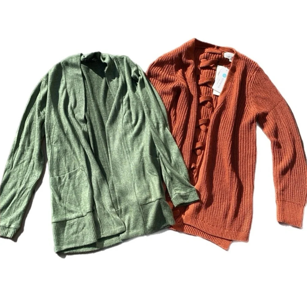Bundle 2 Cardigans NWT Pinque Jamelya Cardigan & Sage Green cardigan size XS